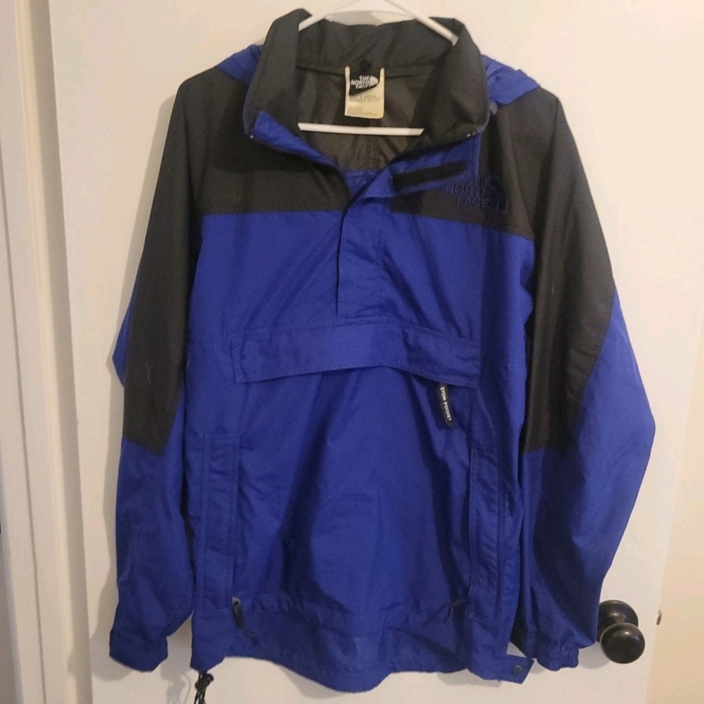 North Face Hydrenaline Anorak Blue Black Jacket Men's Small
